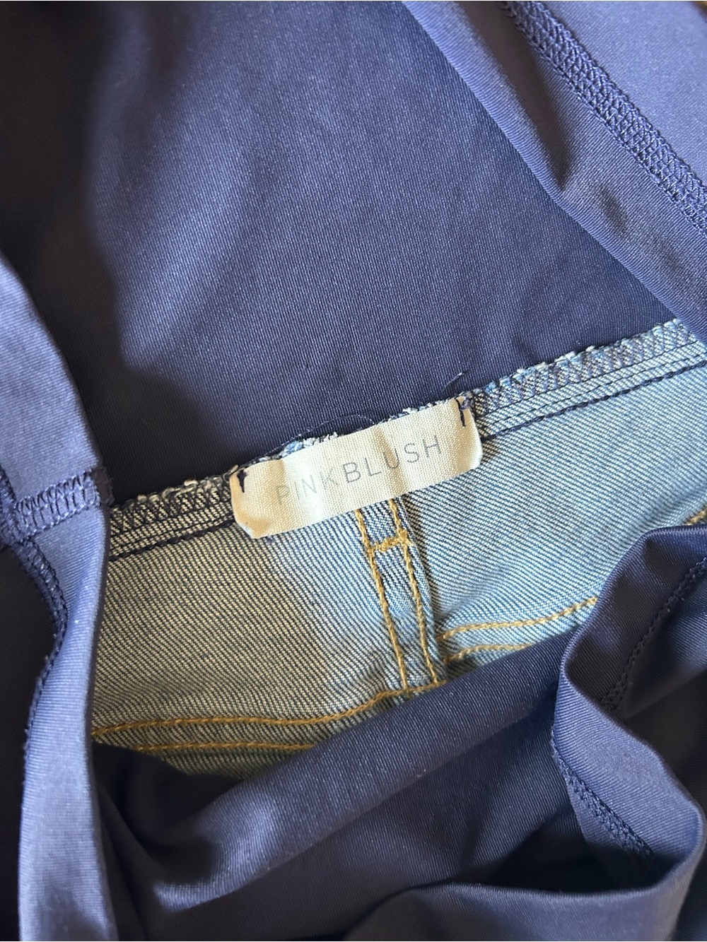 PinkBlush Blue Straight Leg Frayed Hem Maternity Jeans - Picture 8 of 9